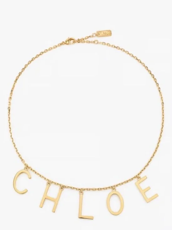 CHLOÉ THE CHLOÉ LETTERS NECKLACE Women's 100% Authentic NEW❤️ - Picture 2 of 10